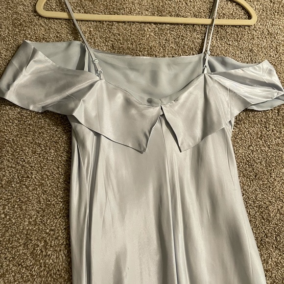 Bardot Dawn Light Blue Cold Shoulder Slip Dress Size US 4 Size XS - Picture 9 of 15